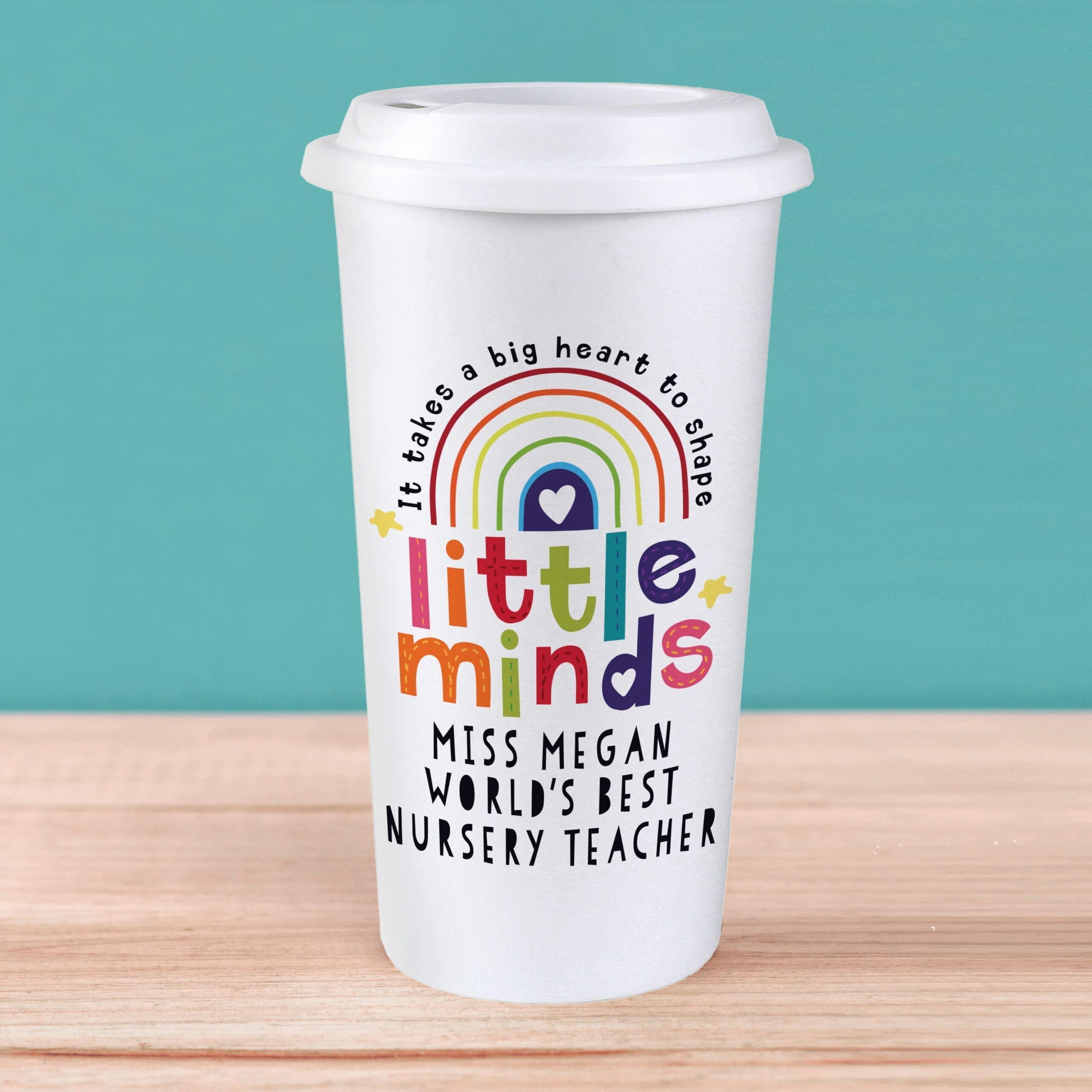 Personalised Shape Little Minds Travel Mug 1 Personalised Shape Little Minds Travel Mug