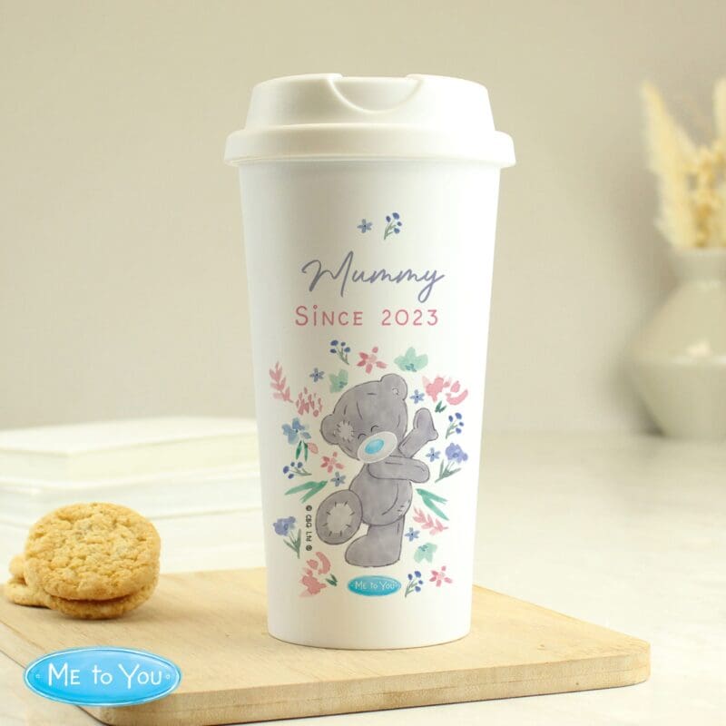 Personalised Me To You Floral Insulated Reusable Eco Travel Cup