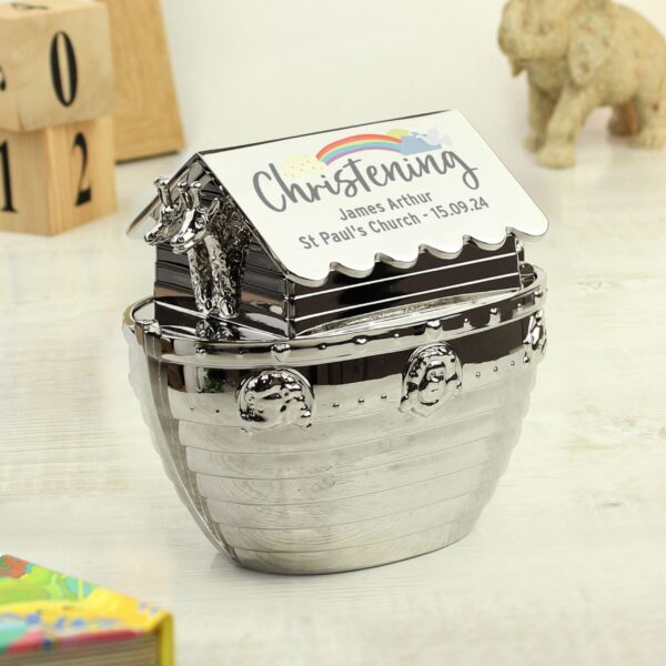 Personalised Christening Noahs Ark Money Box 14 Personalised Christening Noahs Ark Money Box