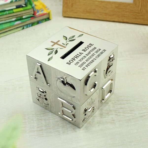 Personalised Christening ABC Money Box 6 Personalised Christening ABC Money Box