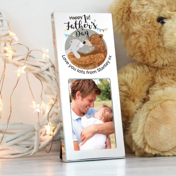 Personalised 1st Fathers Day Daddy Bear 2x3 Photo Frame