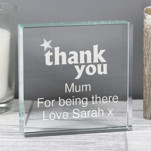 Personalised Thank you Crystal Token 33 Personalised Thank you Crystal Token