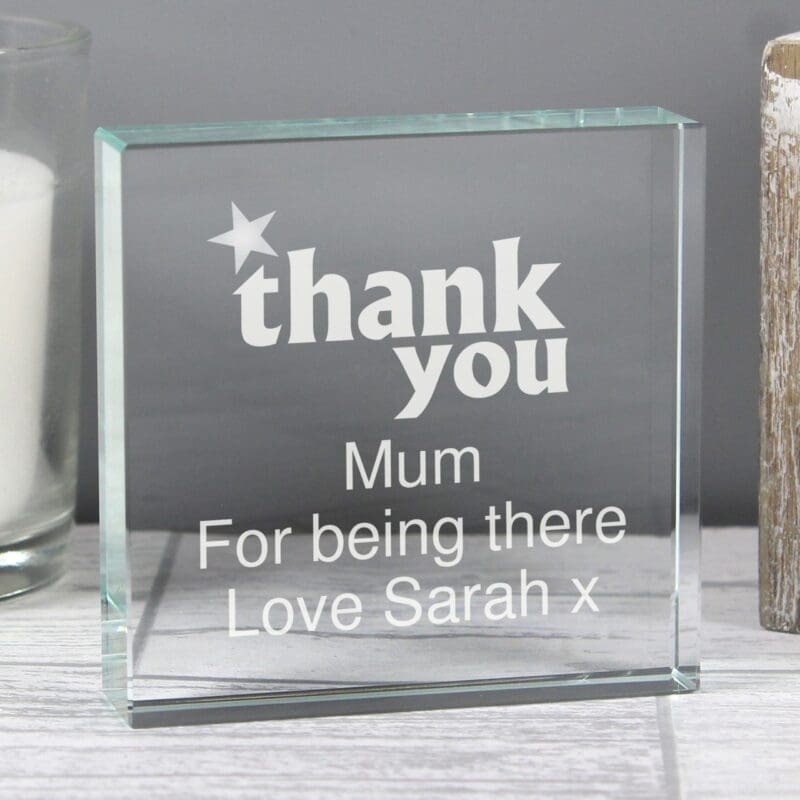 Personalised Thank you Crystal Token