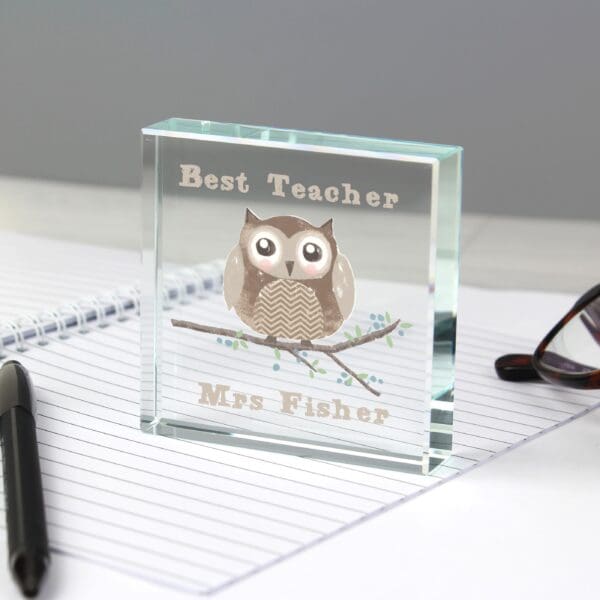 Personalised Woodland Owl Crystal Token 20 Personalised Woodland Owl Crystal Token