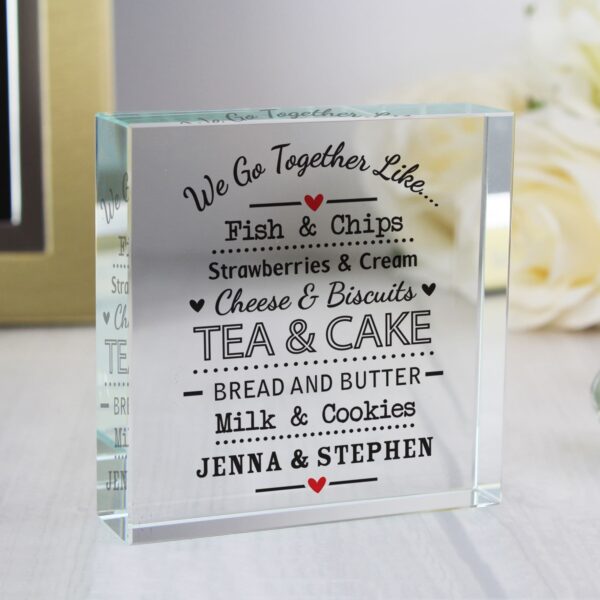 Personalised We Go Together Like... Crystal Token 19 Personalised We Go Together Like... Crystal Token