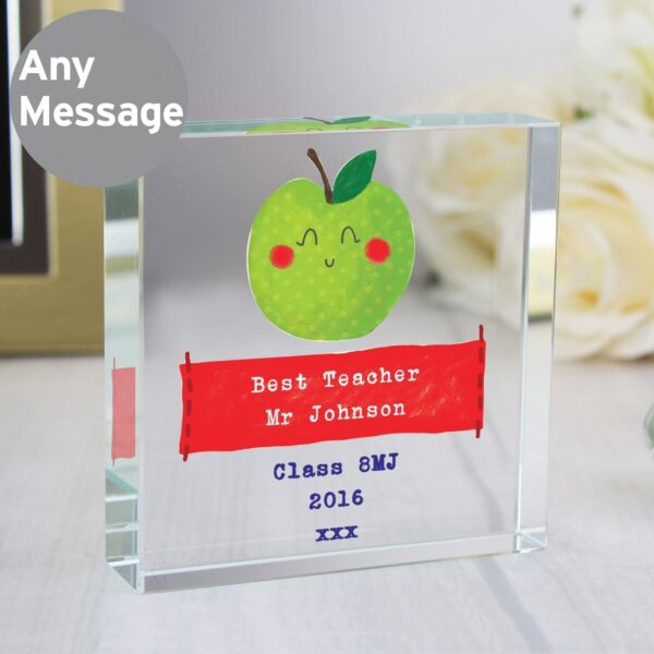 Personalised Apple for the Teacher Crystal Token 13 Personalised Apple for the Teacher Crystal Token