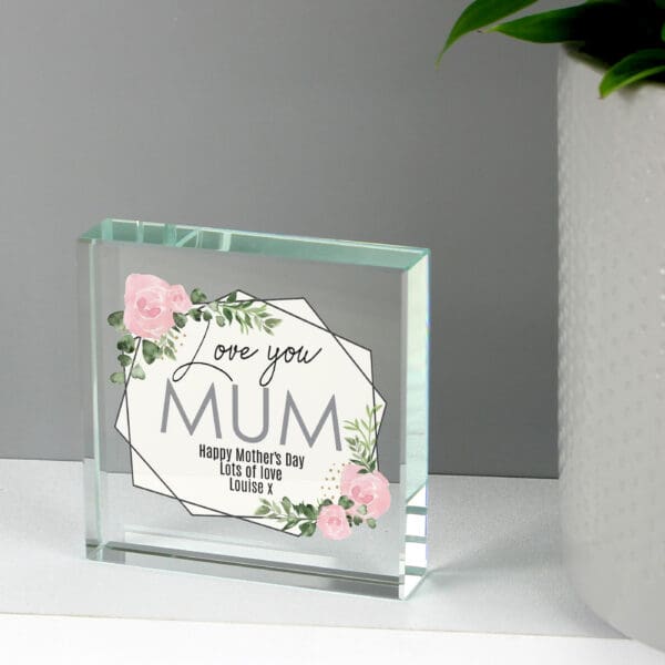 Personalised Abstract Rose Crystal Token 2 Personalised Abstract Rose Crystal Token