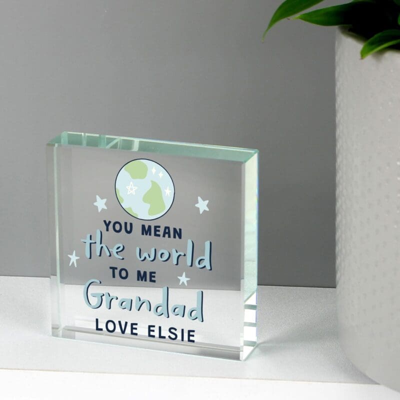 Personalised You Mean The World To Me Crystal Token