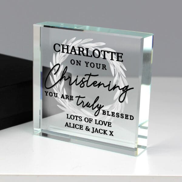 Personalised 'Truly Blessed' Crystal Token