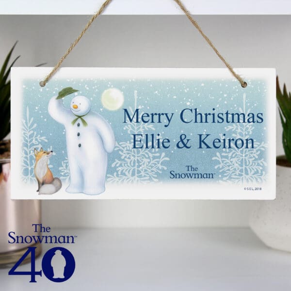 Personalised The Snowman Snow Wonder Wooden Sign