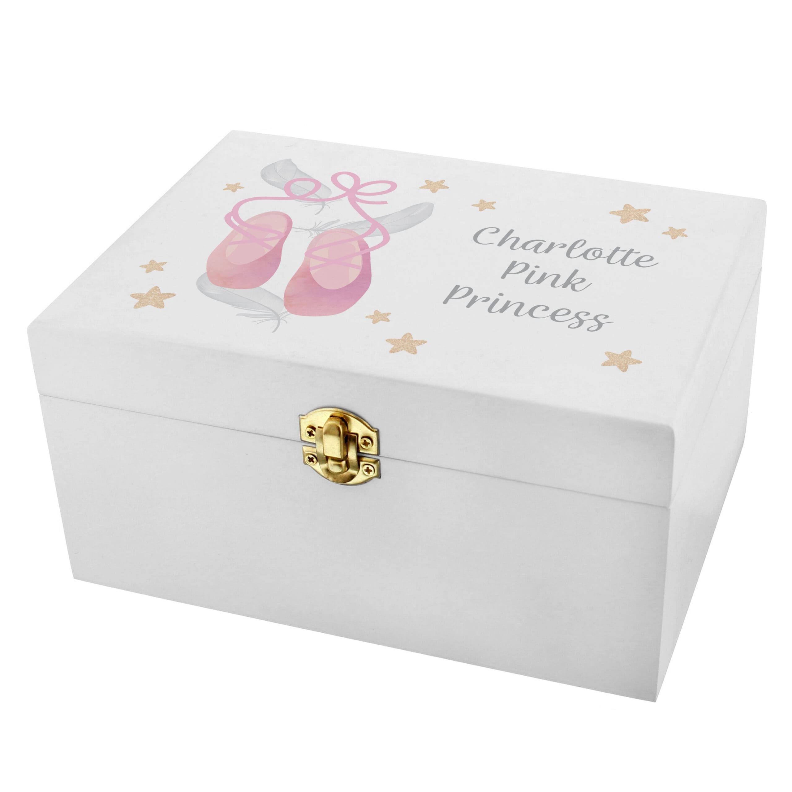 Personalised Swan Lake Ballet White Wooden Keepsake Box 2 Personalised Swan Lake Ballet White Wooden Keepsake Box