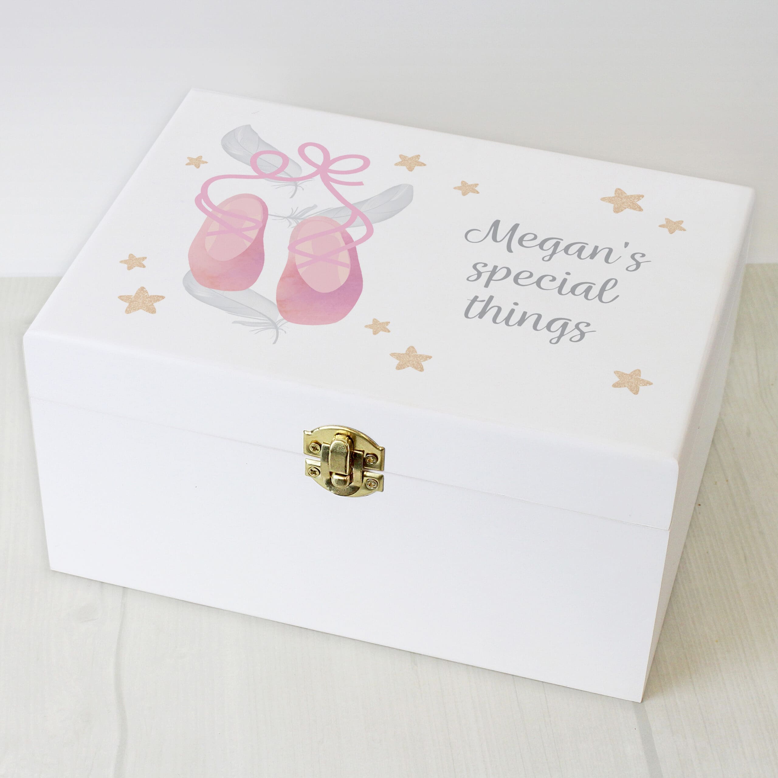 Personalised Swan Lake Ballet White Wooden Keepsake Box 3 Personalised Swan Lake Ballet White Wooden Keepsake Box