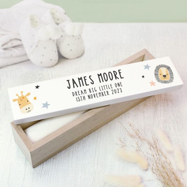 Personalised Scandi Safari Animals Wooden Certificate Holder 36 Personalised Scandi Safari Animals Wooden Certificate Holder