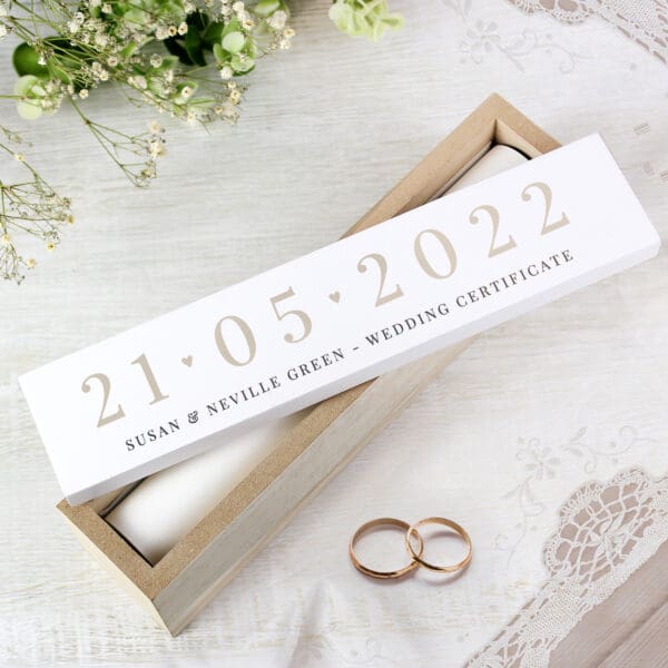 Personalised Big Date Wooden Certificate Holder 13 Personalised Big Date Wooden Certificate Holder