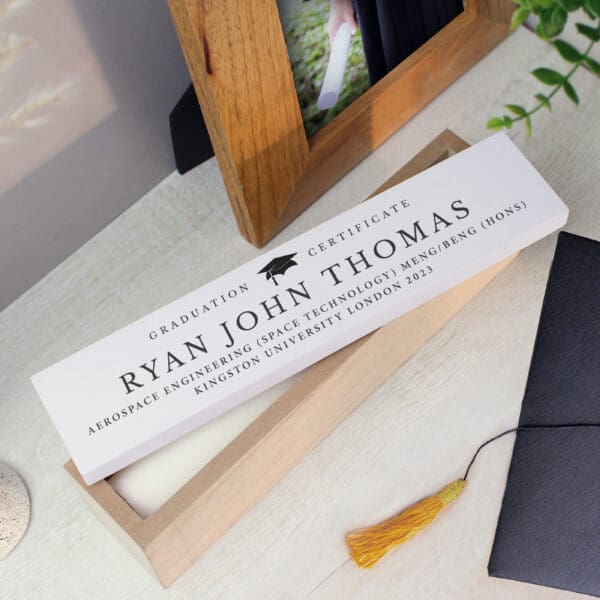 Personalised Graduation Wooden Certificate Holder 22 Personalised Graduation Wooden Certificate Holder