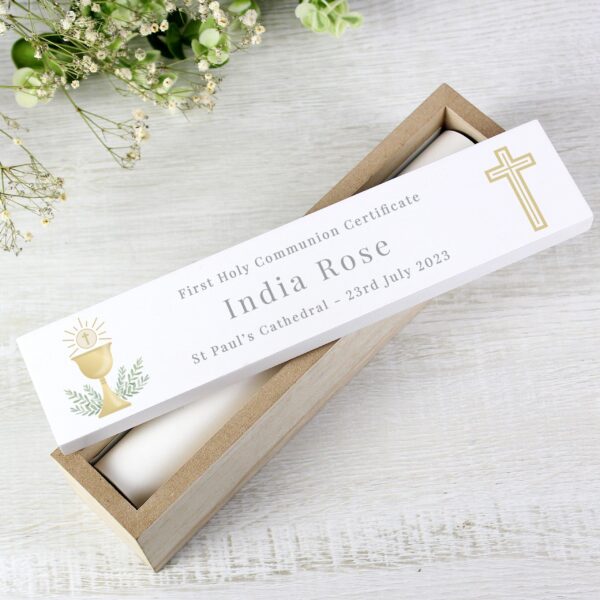 Personalised Religious Wooden Certificate Holder 33 Personalised Religious Wooden Certificate Holder