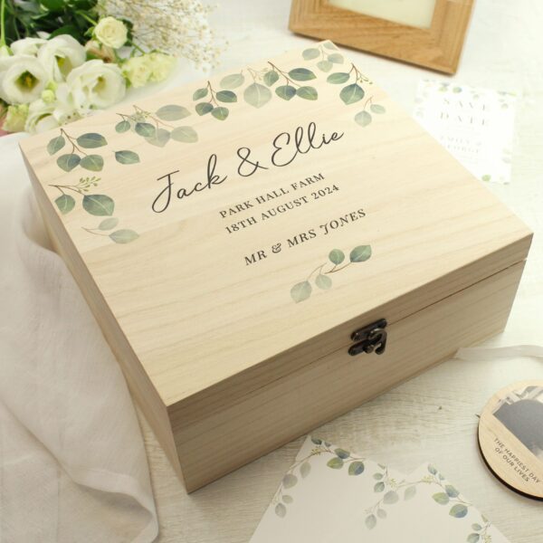 Personalised Botanical Wooden Keepsake box 10 Personalised Botanical Wooden Keepsake box