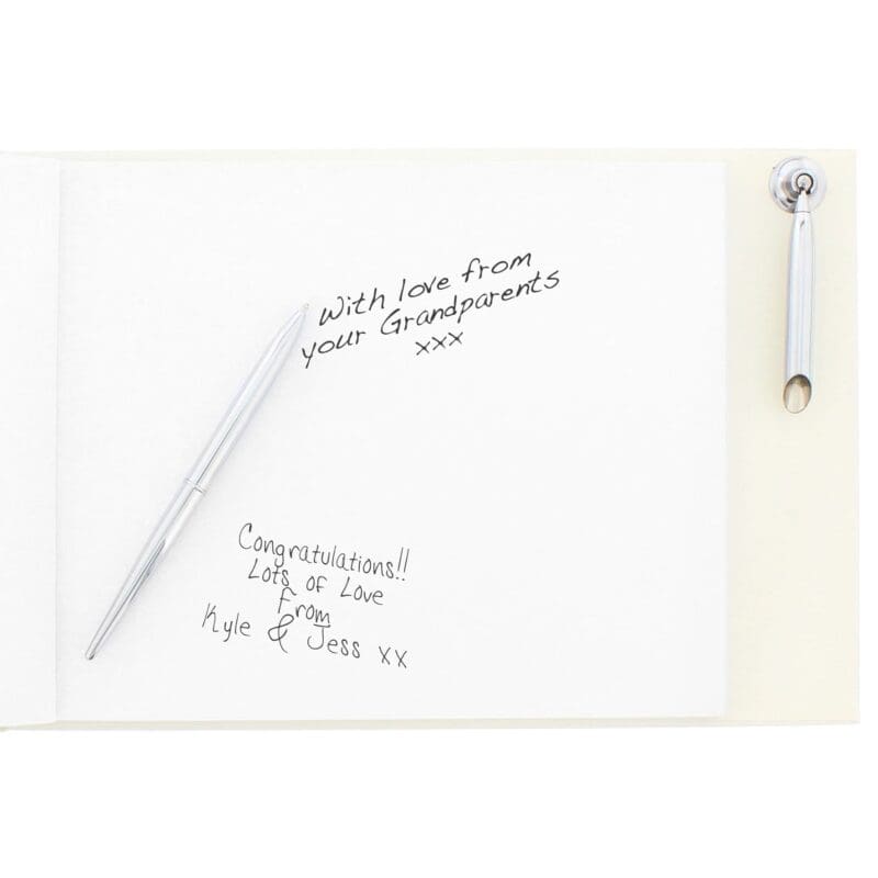 Personalised Swirl Design Hardback Guest Book & Pen