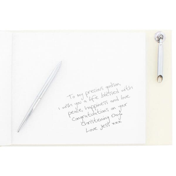 Personalised 'Truly Blessed' Christening Hardback Guest Book & Pen