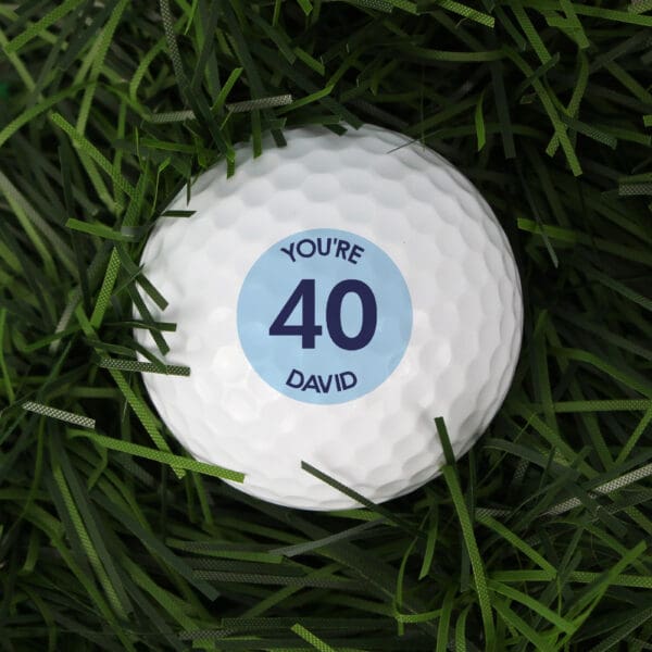 Personalised Blue Big Age Golf Ball