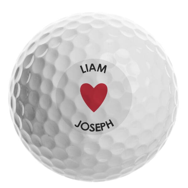 Personalised Heart Golf Ball