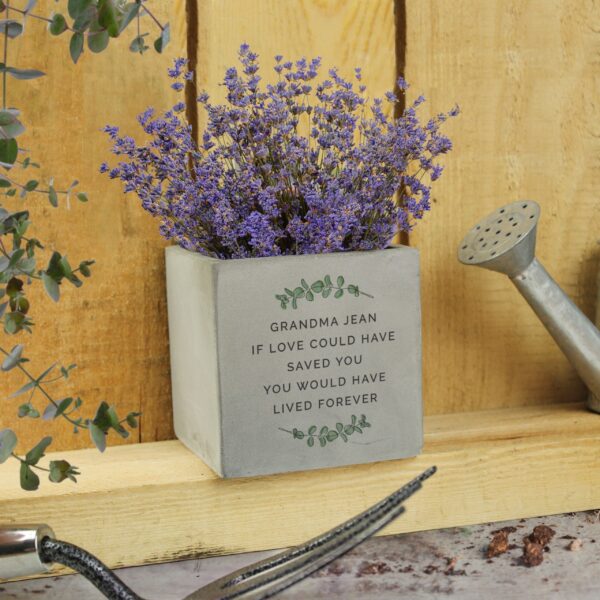 Personalised Botanical Concrete Plant Pot 18 Personalised Botanical Concrete Plant Pot