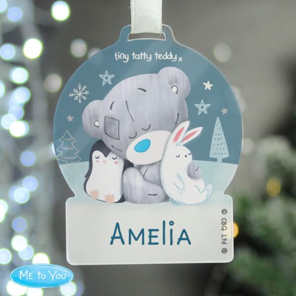 Personalised Winter Explorer Tiny Tatty Teddy Acrylic Snow Globe Decoration 13 Personalised Winter Explorer Tiny Tatty Teddy Acrylic Snow Globe Decoration