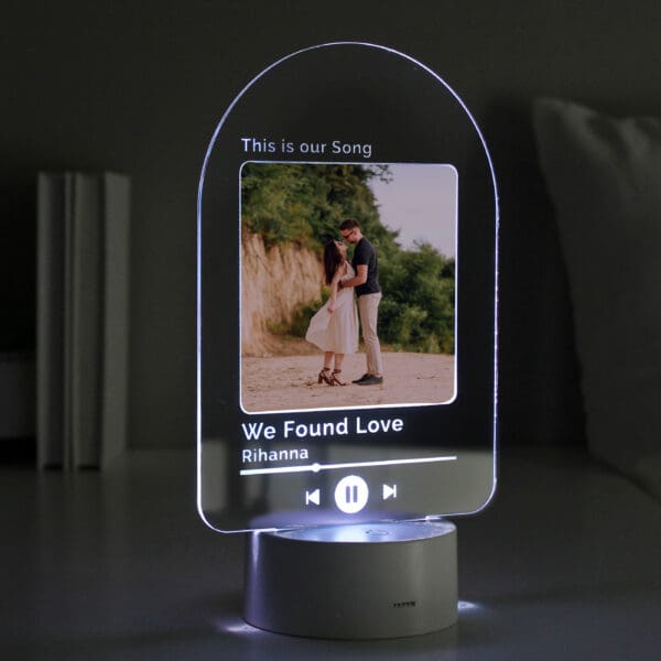 Personalised Our Song Photo Upload LED Colour Changing Light 31 Personalised Our Song Photo Upload LED Colour Changing Light