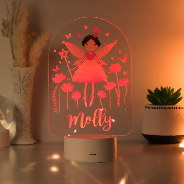 Personalised Fairy LED Colour Changing Night Light