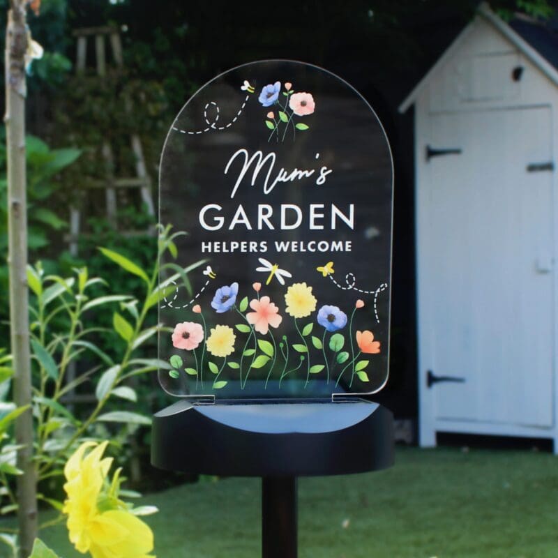 Personalised Flower Garden Outdoor Solar Light 12 Personalised Flower Garden Outdoor Solar Light