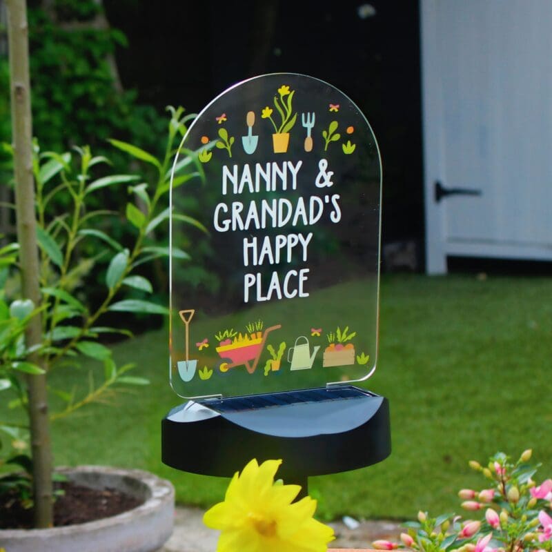 Personalised Vegetable Patch Outdoor Solar Light