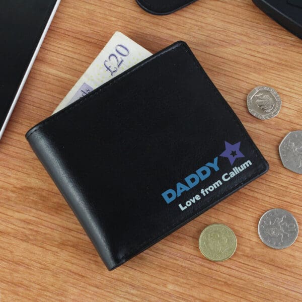 Personalised Blue Worlds Best Dad Leather Wallet 33 Personalised Blue Worlds Best Dad Leather Wallet