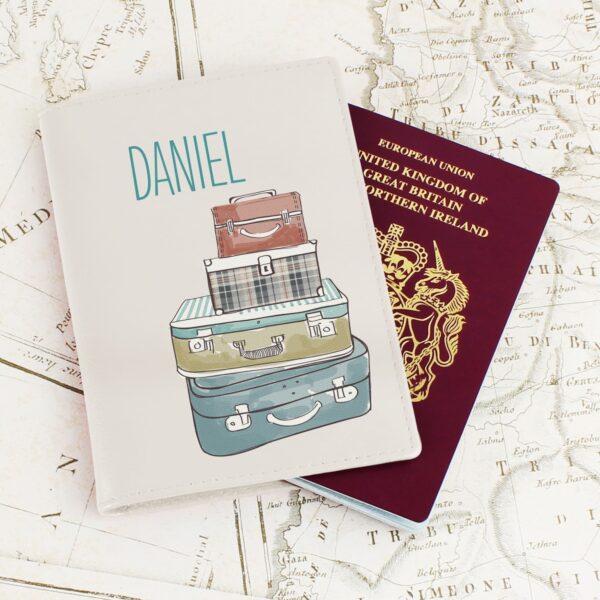 Personalised Suitcases Cream Passport Holder 25 Personalised Suitcases Cream Passport Holder