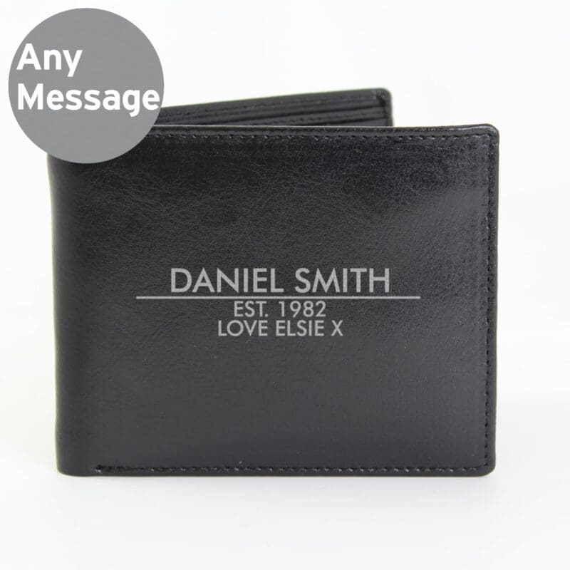 Personalised Classic Leather Wallet