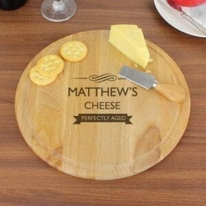 Personalised Perfectly Aged Round Chopping Board