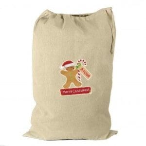 Personalised Gingerbread Man Cotton Sack