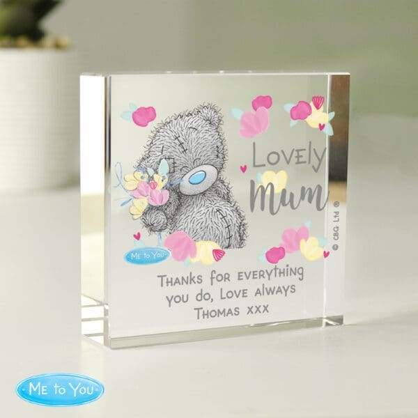Personalised Me to You Lovely Mum Crystal Token 9 Personalised Me to You Lovely Mum Crystal Token