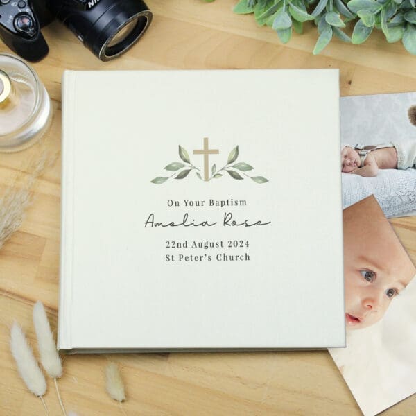 Personalised Religious Cross Square Photo Album 30 Personalised Religious Cross Square Photo Album
