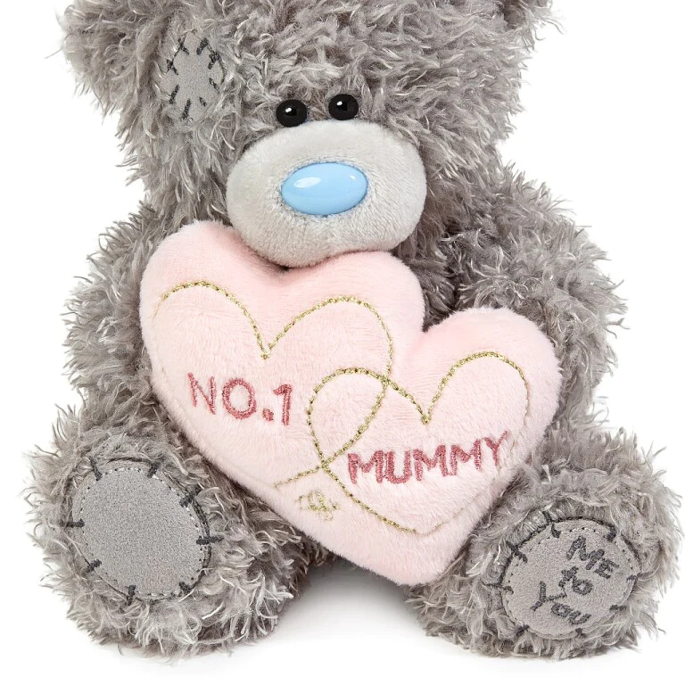 Me to You Tatty Teddy Bear holding 'No.1 Mummy' Bee Heart