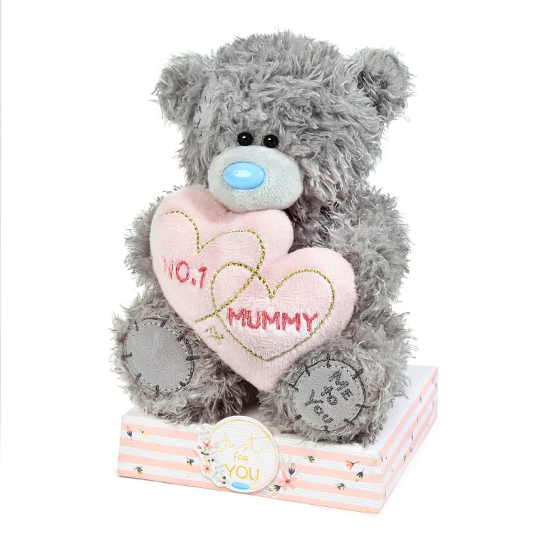 Me to You Tatty Teddy Bear holding 'No.1 Mummy' Bee Heart