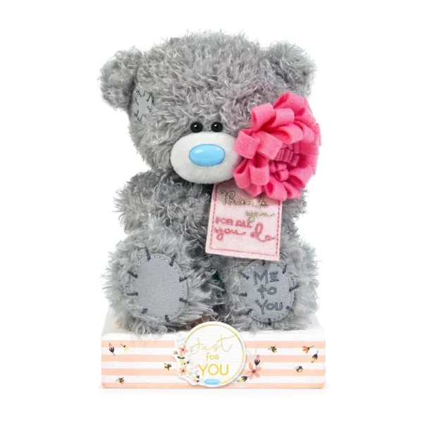 Me to You Tatty Teddy Bear Holding 'Thank You' Flower