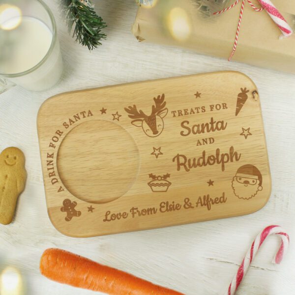 Personalised Treats for Santa Coaster Tray 35 Personalised Treats for Santa Coaster Tray
