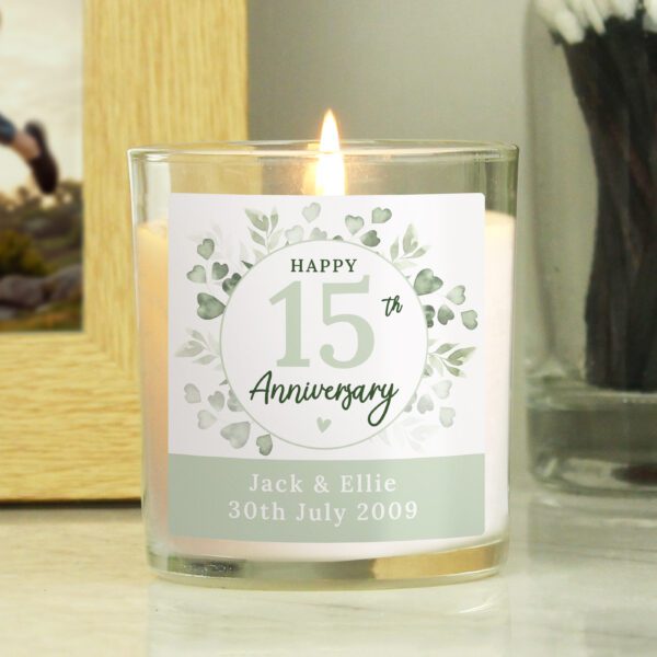 Personalised Botanical Anniversary Candle Jar 33 Personalised Botanical Anniversary Candle Jar