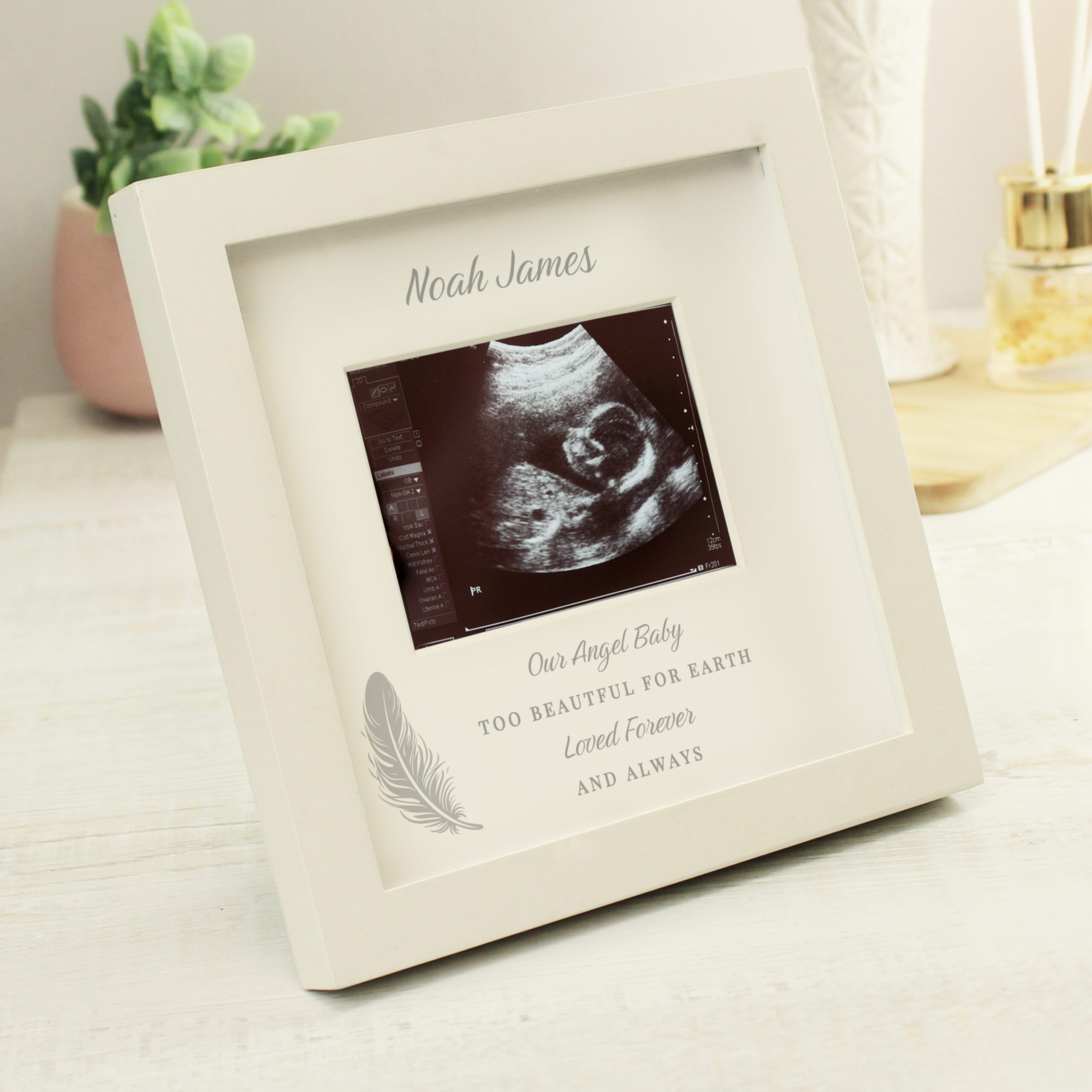 Personalised Memorial Baby Scan Photo Frame 2 Personalised Memorial Baby Scan Photo Frame