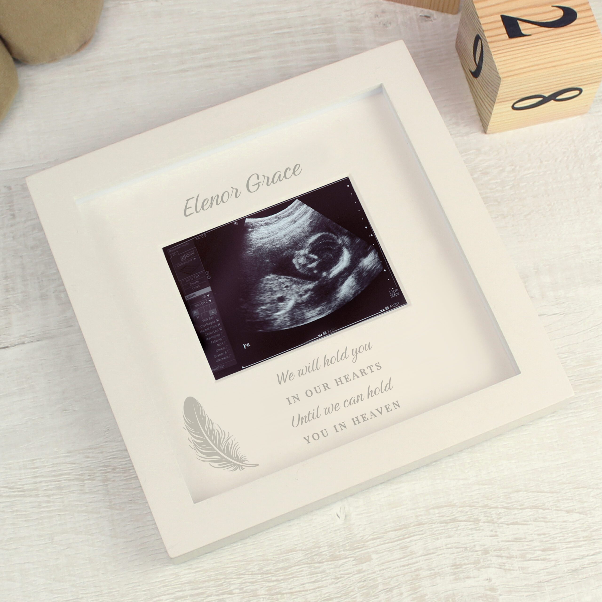 Personalised Memorial Baby Scan Photo Frame 3 Personalised Memorial Baby Scan Photo Frame