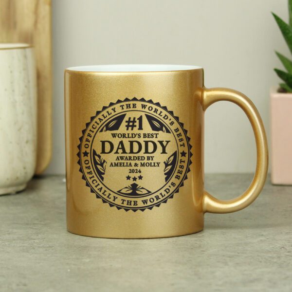 Personalised Worlds Best Gold Mug 21 Personalised Worlds Best Gold Mug