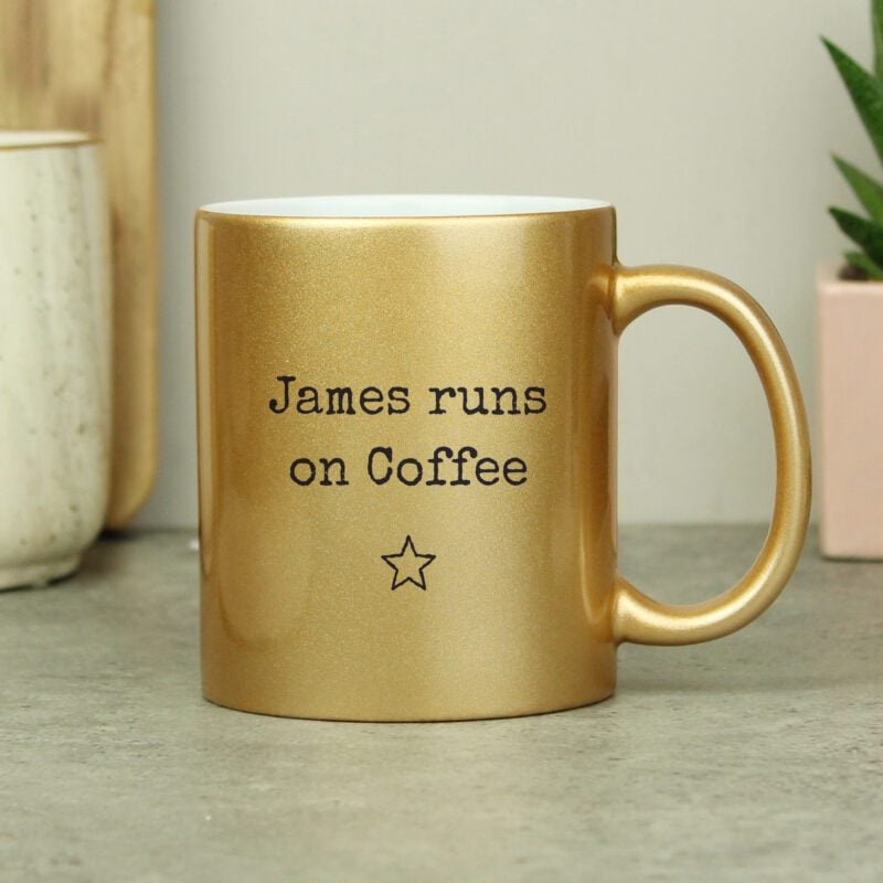 Personalised Free Text Gold Mug 36 Personalised Free Text Gold Mug