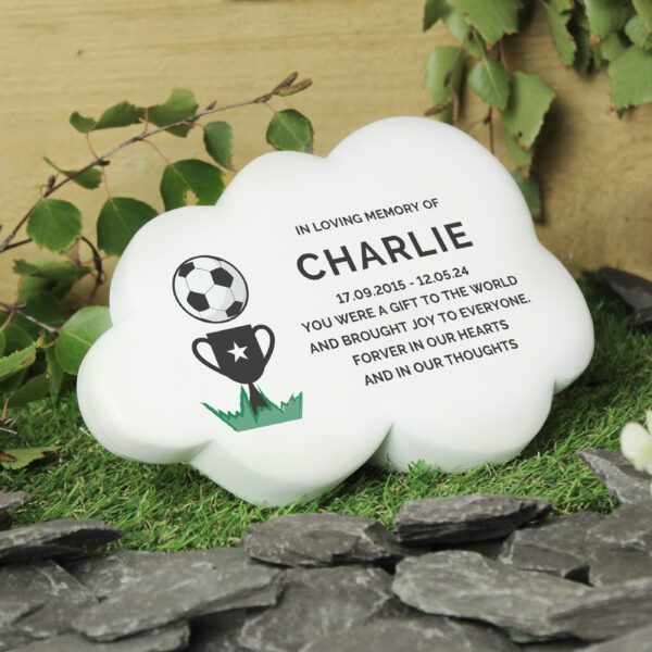 Personalised Football Resin Memorial Cloud 23 Personalised Football Resin Memorial Cloud