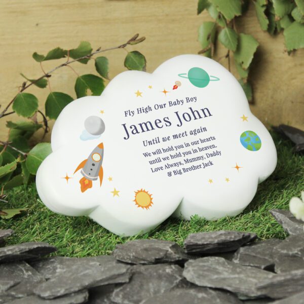 Personalised Space Resin Memorial Cloud 17 Personalised Space Resin Memorial Cloud