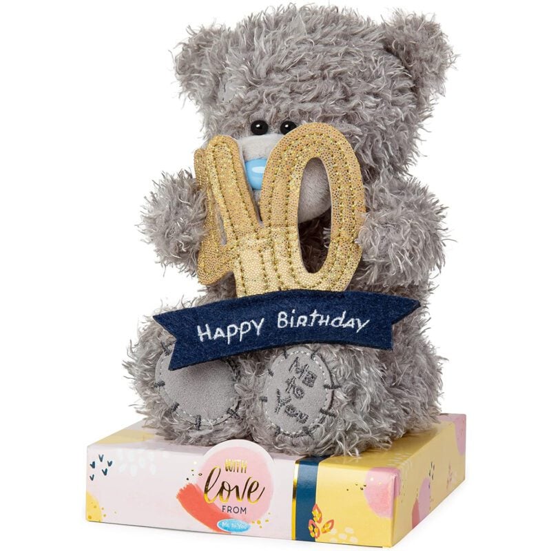 Me To You Bear Holding 40th Birthday Banner